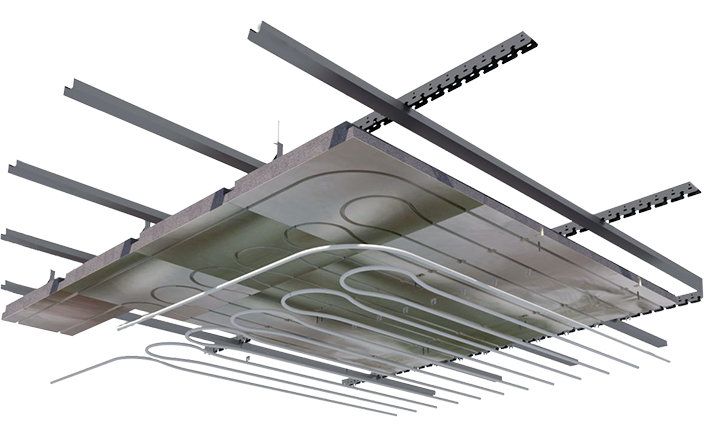 Render di un Impianto di Riscaldamento a soffitto - Esa Italy Riqualificazione Energetica