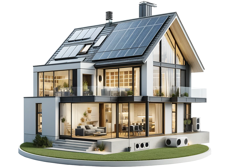 Render di una casa con riqualificazione energetica - Esa Italy Riqualificazione Energetica